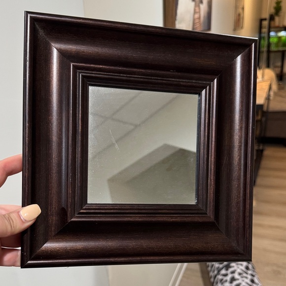 Elegant Brown Wall Mirror Set Of 3 12x12 - Picture 1 of 3